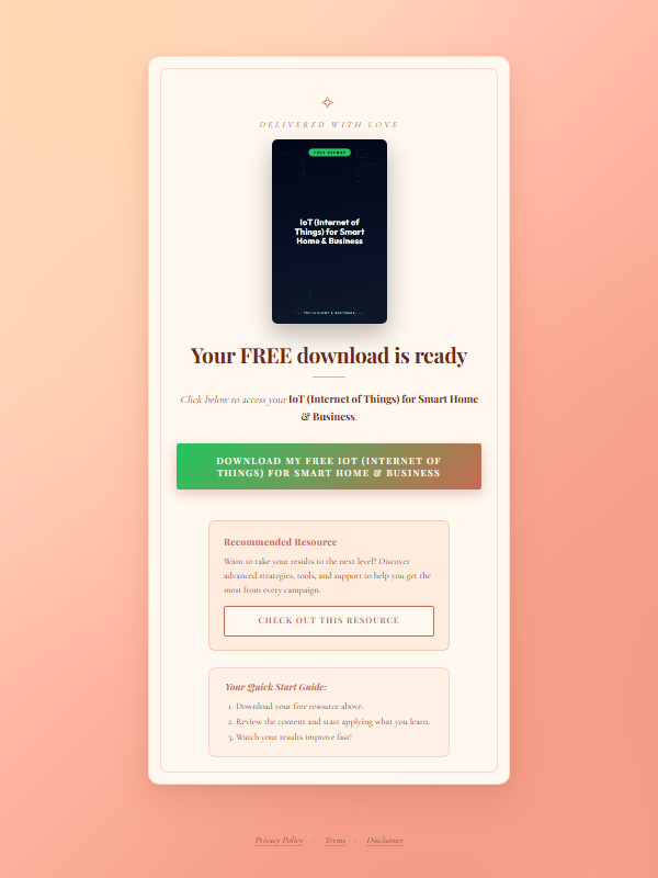 Download page with your recommended offer