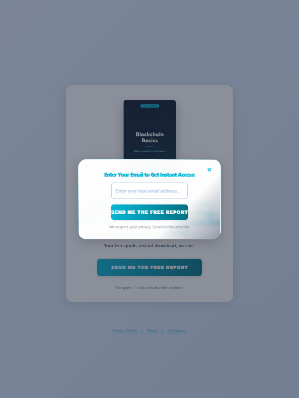 Opt-in popup wired to your autoresponder