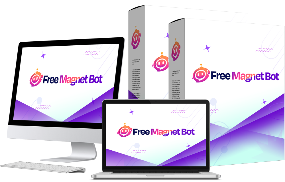 Free Magnet Bot shown on desktop and laptop
