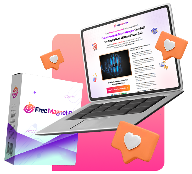 Free Magnet Bot in action on a laptop